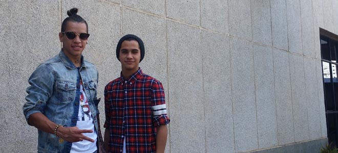 Gio y Gabo de La Melodu00eda Perfecta en su visita a La Verdad. (Foto: Daniel Cubillu00e1n)