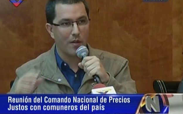 Jorge Arreaza advirtiu00f3 que aquellos empresarios y comerciantes que vendan productos a precio de du00f3lar paralelo seru00e1n sancionados