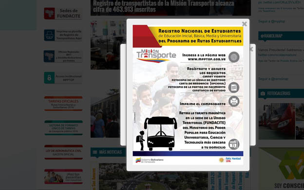 Para registrarse deberu00e1n entrar a la pu00e1gina del Ministerio de Transporte. (Foto: Captura)u00a0