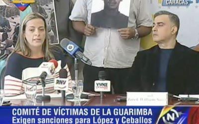 Víctimas de las guarimbas exigen sanciones contra López