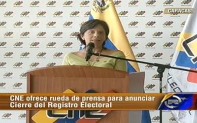 CNE reiteró que este miércoles cierra el Registro Electoral