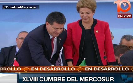 Paraguay recibe presidencia de Mercosur y clausura la Cumbre