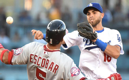 José Peraza debutó anoche con los Dodgers  