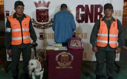 Capturan a pasajero con casi tres kilos de marihuana