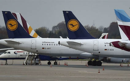 Lufthansa cancela 136 vuelos en cuarto día de huelga