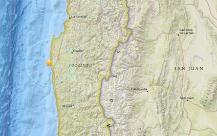 Sismo de 5,6 sacude norte y centro de Chile