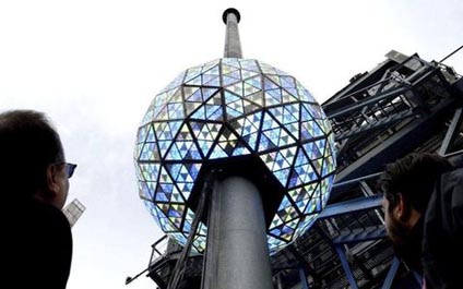 Esfera de Times Square está casi lista para el Año Nuevo