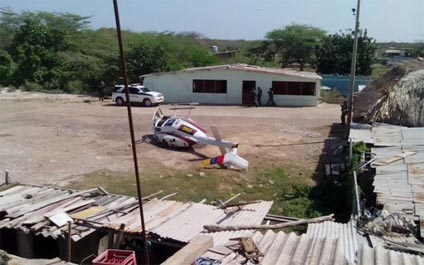 Dos heridos al caer helicóptero de la GNB en Paraguachón