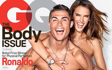 Alessandra Ambrosio y Cristiano posan para GQ
