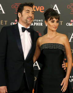 Penélope y Javier juntos en los Goya