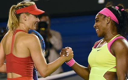 Serena Williams elogia el “valor” de Maria Sharapova