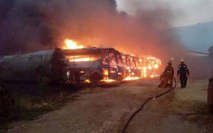 Se incendian 50 autobuses Yutong en el estado Miranda