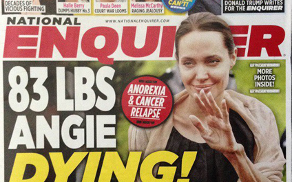 Hospitalizan a Angelina Jolie por pesar 35 kilos