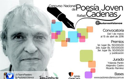 Concurso Nacional de Poesía cierra postulaciones el 15-A 
