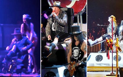 Axl Rose inicia gira con Guns N’ Roses en silla de ruedas
