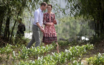 Los duques de Cambridge disfrutan de un safari en la India
