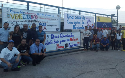 Trabajadores de Polar en Cabimas exigen materia prima