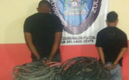 Detenidos dos sujetos tras robar estación eléctrica en Maracaibo