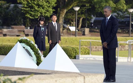 Obama pide en Hiroshima no olvidar la tragedia atómica