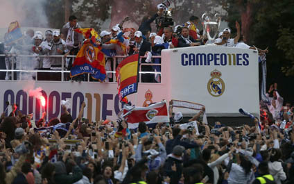 Real Madrid celebra el triunfo a lo grande
