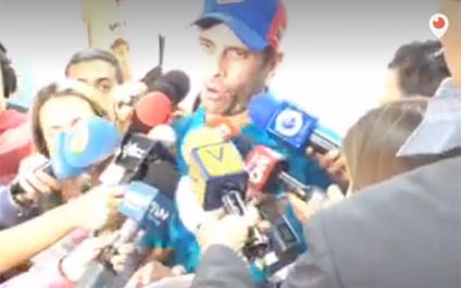Capriles y el pueblo irán al CNE para presionar el revocatorio