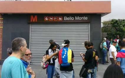 Cinco estaciones del Metro de Caracas amanecen cerradas