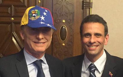 Capriles se reúne con Macri en Buenos Aires