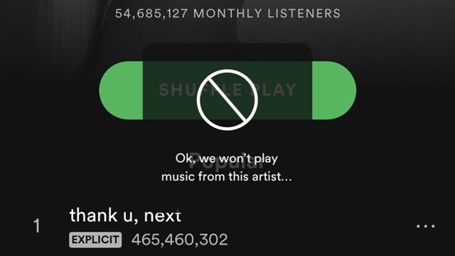 Spotify presenta función que permite bloquear cantantes