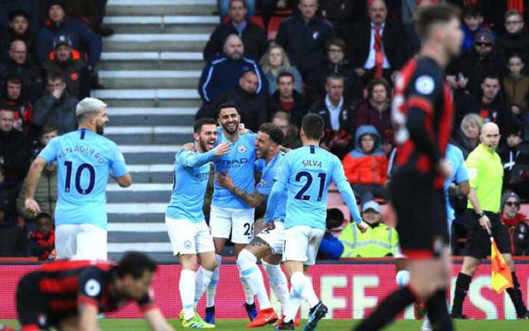 Manchester City vence al Bournemouth en el Vitality Stadium