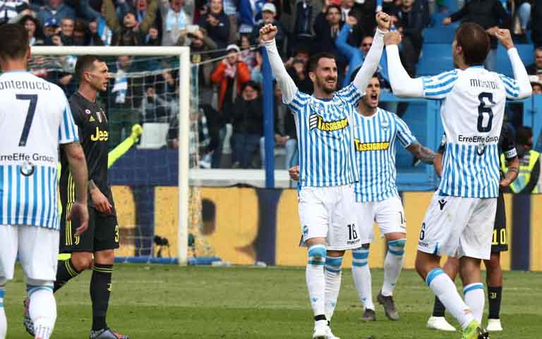 El Spal se impuso en casa ante el Juventus 2-1