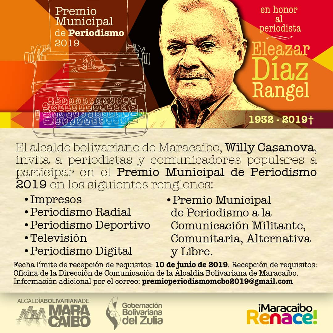 Alcaldía invita a participar en el premio de Periodismo
