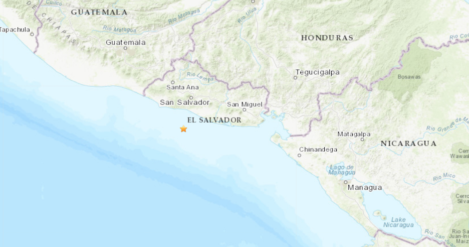 Sismo de magnitud 6,8 sacude El Salvador