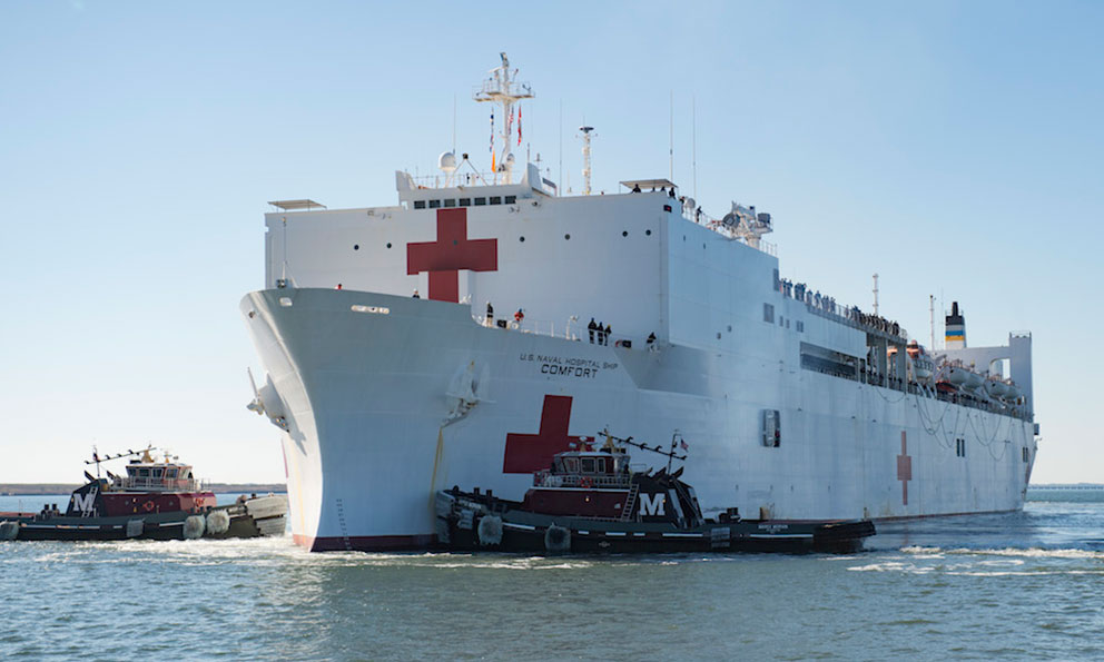 Barco hospital de EEUU asistirá a países ante la crisis venezolana