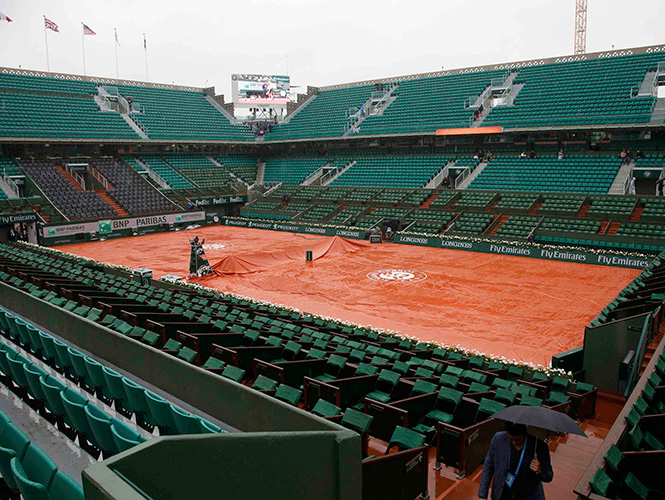 Cancelan la jornada de cuartos de final de Roland Garros