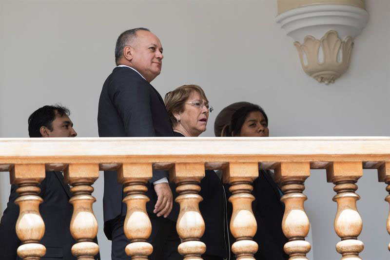 Bachelet se reúne en privado con Diosdado Cabello