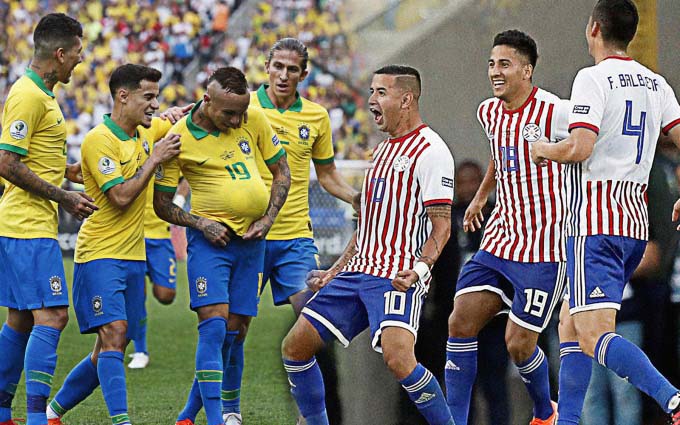 Brasil se mide ante Paraguay en el inicio de los cuartos de final