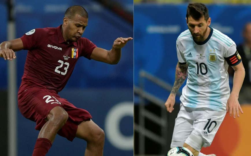 Alineaciones Venezuela - Argentina