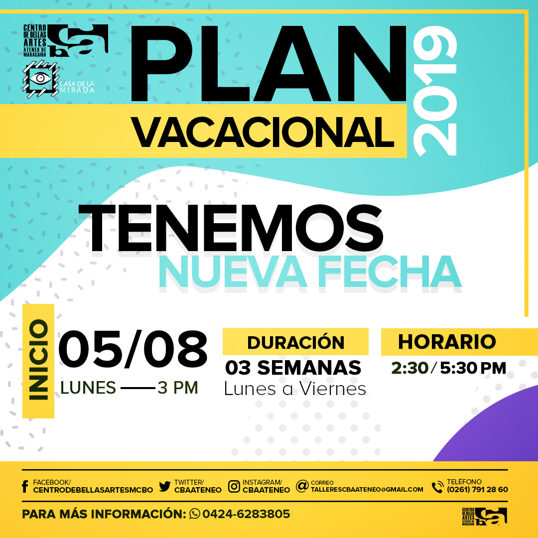 Centro de Bellas Artes anuncia nueva fecha para plan vacacional 2019