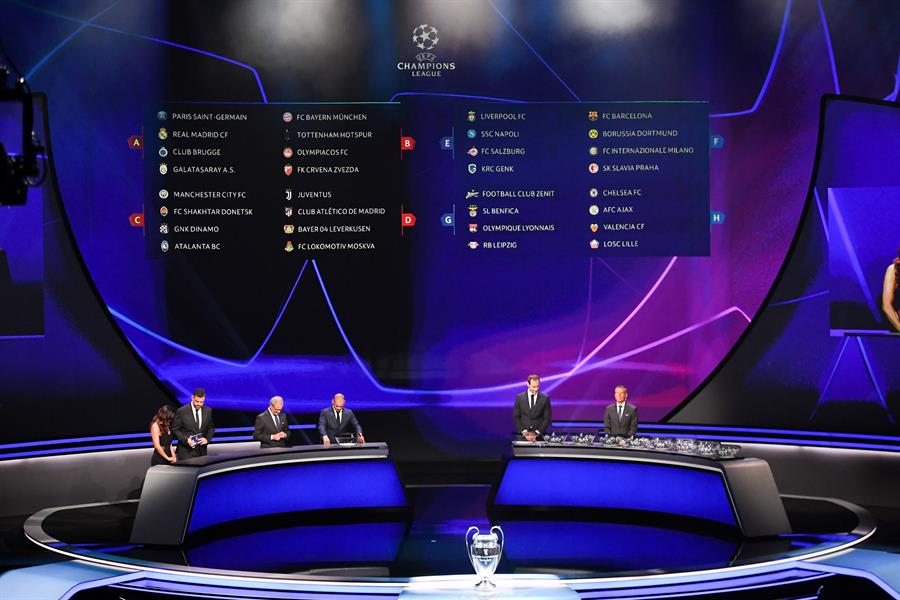 Definidos los choques en fases de grupos de Champions 19/20
