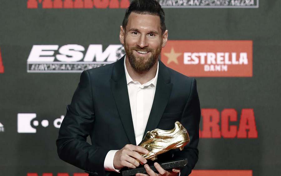 Messi recibe su sexta bota de oro 