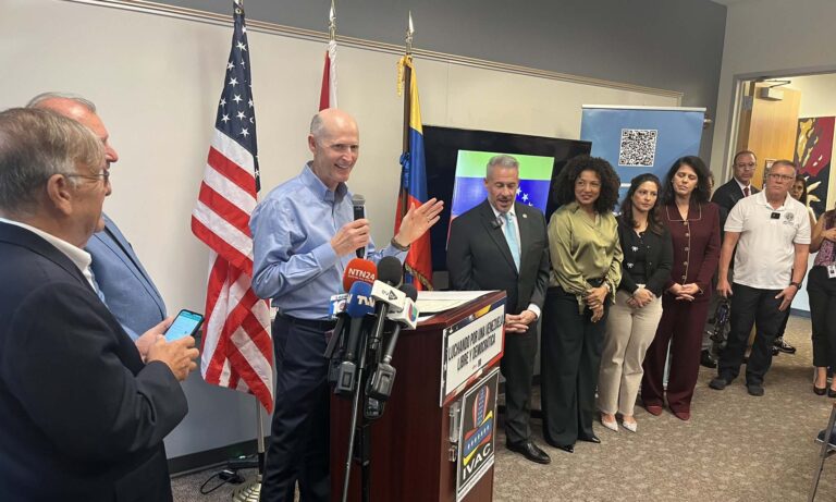 Rick Scott pide a Biden reconocer a Machado como líder opositora