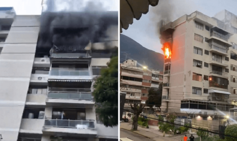 Dos muertos y 4 heridos deja incendio en edificio de Chacao