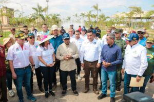 Inspeccionan trabajos del Parque Monumental Ana María Campos