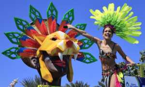 Barranquilla de la bienvenida al Carnaval con el desfile Batalla de Flores