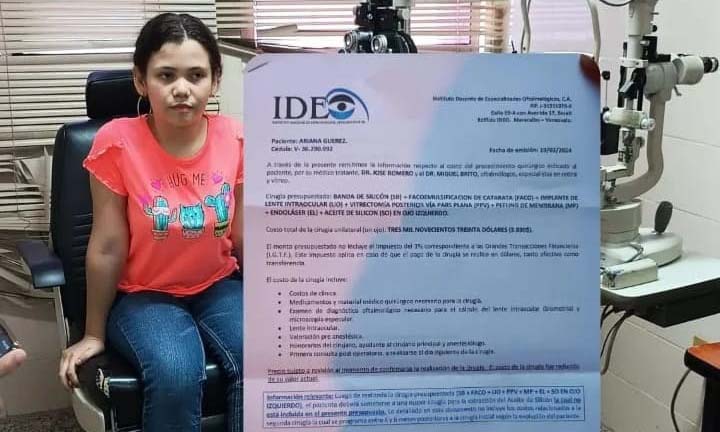 Niña con desprendimiento de retina requiere ayuda para costear su cirugía