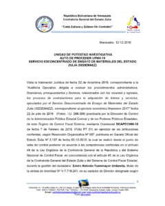 Cartel auto de proceder Sedemaez