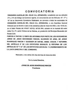 Convocatoria Criazuca