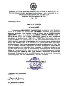 Cartel de citación Comisión C-5701-23