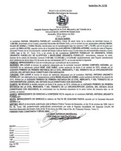 Boleta de Notificación Exp. No.12729