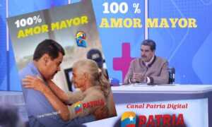 Inicia el pago de la Gran Misión Amor Mayor de noviembre por Patria